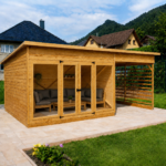 Záhradný domček OLI s terasou 5x3m